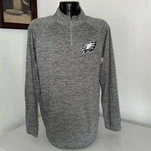 Men’s NFL Philadelphia Eagles Football 1/4 Zip Pullover Shirt L
